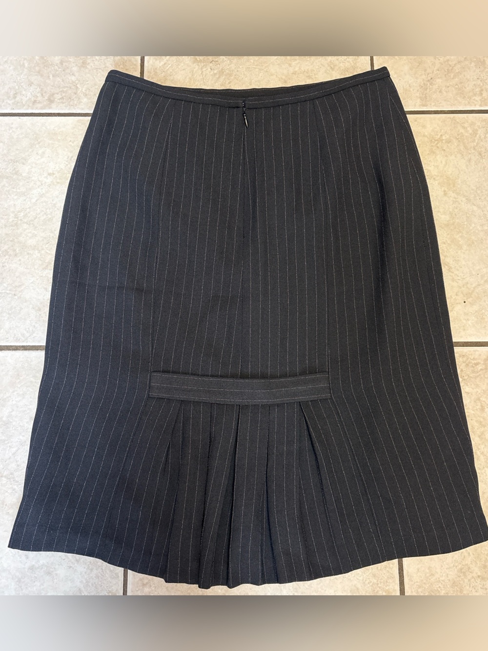 Y2K Office-Siren Black Pinstripe Pleated Women's Skirt✨